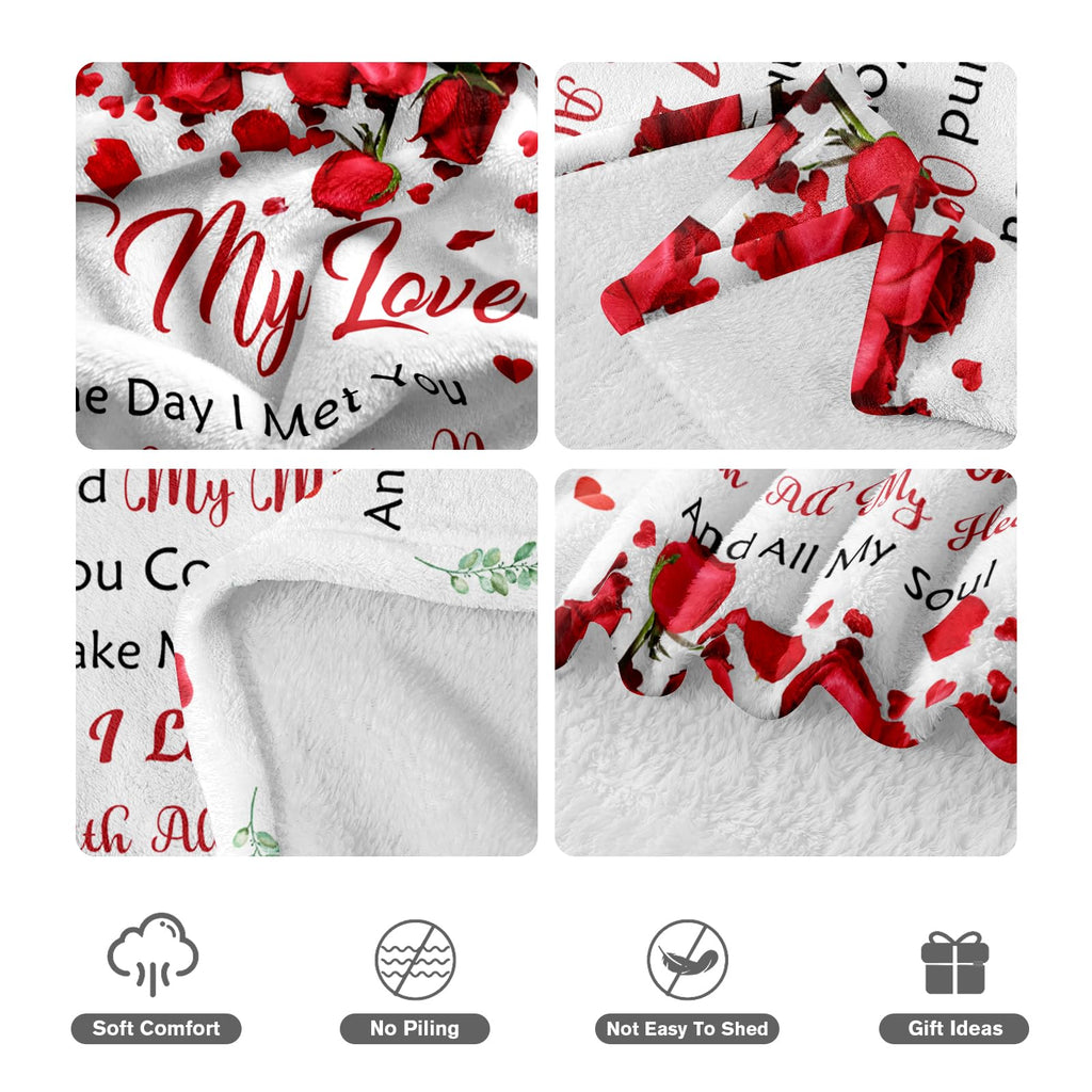 Lavua Anniversary Romantic Gifts for Wife or Girlfriend, to My Love Blanket