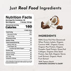JUST INGREDIENTS Coconut Chocolate Protein Powder – 30-Serving Blend with 100% Grass-Fed Whey & Organic Plant Proteins – Creamy Coconut Cocoa Flavor – Supports Muscle Recovery, Energy*