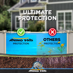 Rhino Pad 12 ft x 24 ft Oval Pool Liner Pad for Above Ground Pools | Durable Puncture Resistant Mat | Effortless to Install | Strong Eco-Friendly Padding | Extends Life of Swimming Pool Liners