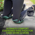 Garden Guru Cushioned Gardening Knee Pads with Adjustable Straps - Soft Inner Liner, Ultra Comfort Padding, Garden Kneelers for Yard Work, Cleaning, Household Chores, Roofing, and More 1 Pack