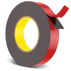 HitLights Double Sided Tape Heavy Duty, 1 in x 24.6 ft, Adhesive Mounting Tape Waterproof, Strong Double Stick Foam Tape for Walls Poster Automotive Outdoor Home (Pack of 1)