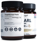Ayorish Pearl Powder Capsules 1500mg | Organic Pure Levigated Pearl Powder Supplement to Support Skin, Eyes, Nails, Beauty | Natural Freshwater Pearl Capsules | 120 Veggie Caps | Clean Herbal Extract