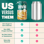 Zevia Zero Sugar Soda, Cream Soda, 12 oz Cans (24-Pack) – Naturally Sweetened, Non-GMO Project Verified, Gluten-Free, Vegan