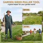 Niulight Heavy Duty Stand Up Weed Puller Tool - 46" Long Handle & 4-Claw Steel Head, Easily Remove Weeds Without Bending or Kneeling, Ergonomic Garden Weeding Tool for Seniors, Dandelion Remover