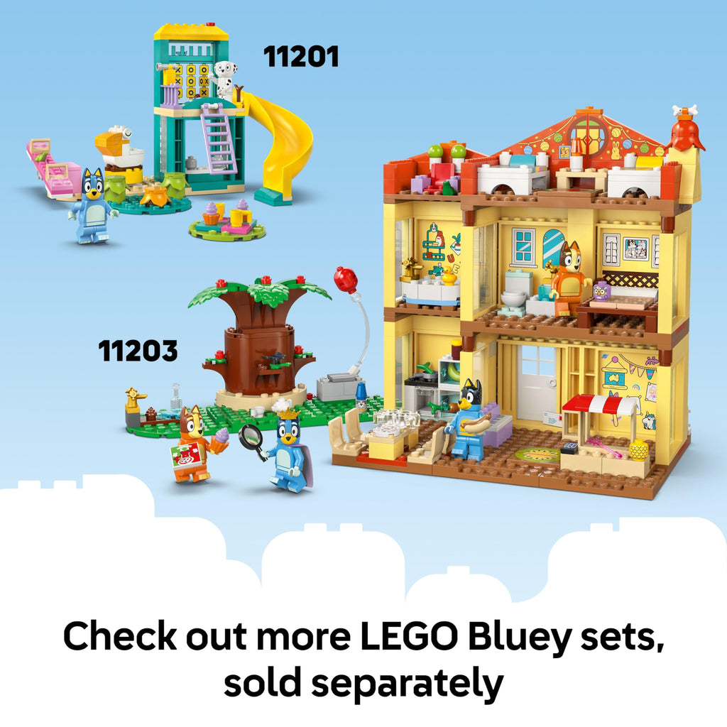LEGO Bluey: Bluey’s Beach & Family Car Trip - Toddler Learning Toy for Kids 4+ - Includes Bluey, Bingo, and Mum Minifigures - Birthday Gift for Boys and Girls, Ages 4+ - 11202