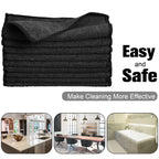Tanlade Microfiber Cleaning Cloth 6"x6" Cleaning Rags Reasonable Kitchen Towels Microfiber Towels Cars Wash Dry Erase Cloth (Black,30 Pcs)