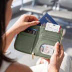 Beautiful Passport Holder And Travel Wallet with Wristlet Strap
