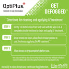 OptiPlus Anti Fog Lens Wipes l Pre-Moistened l Cleaning Wipes for Glasses, Laptops Screens, Smart Phones, Optical Lens, Goggles, and Watch Screen l Quick-Dry & Scratch-Free l Two Pack of 100 Pack