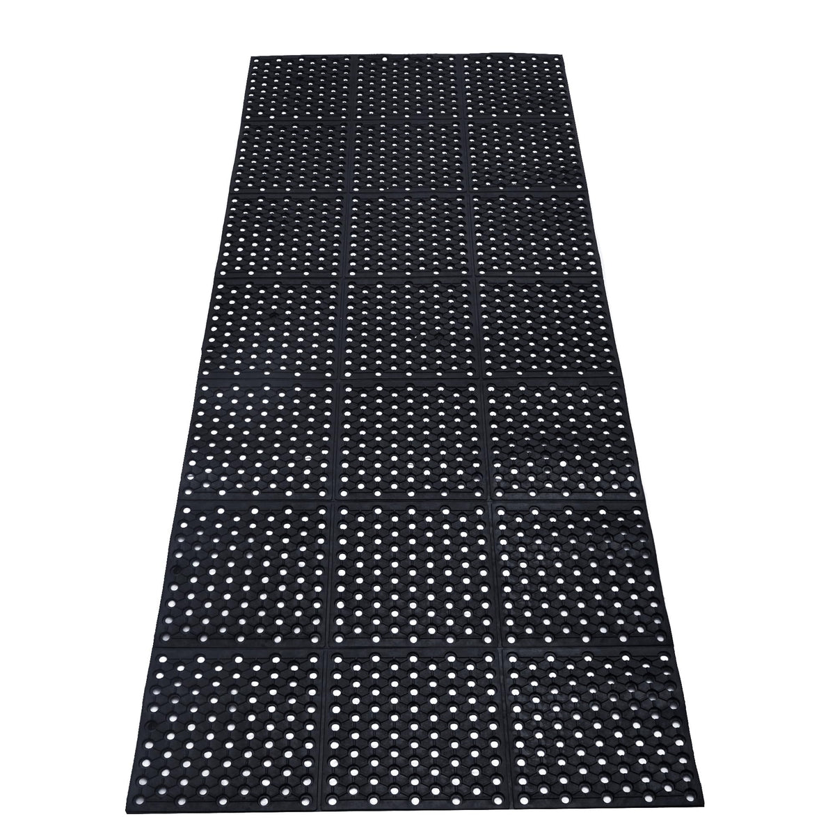 tonchean Rubber Floor Mat with Drainage Holes 83x36x0.4in Anti-Fatigue Mat