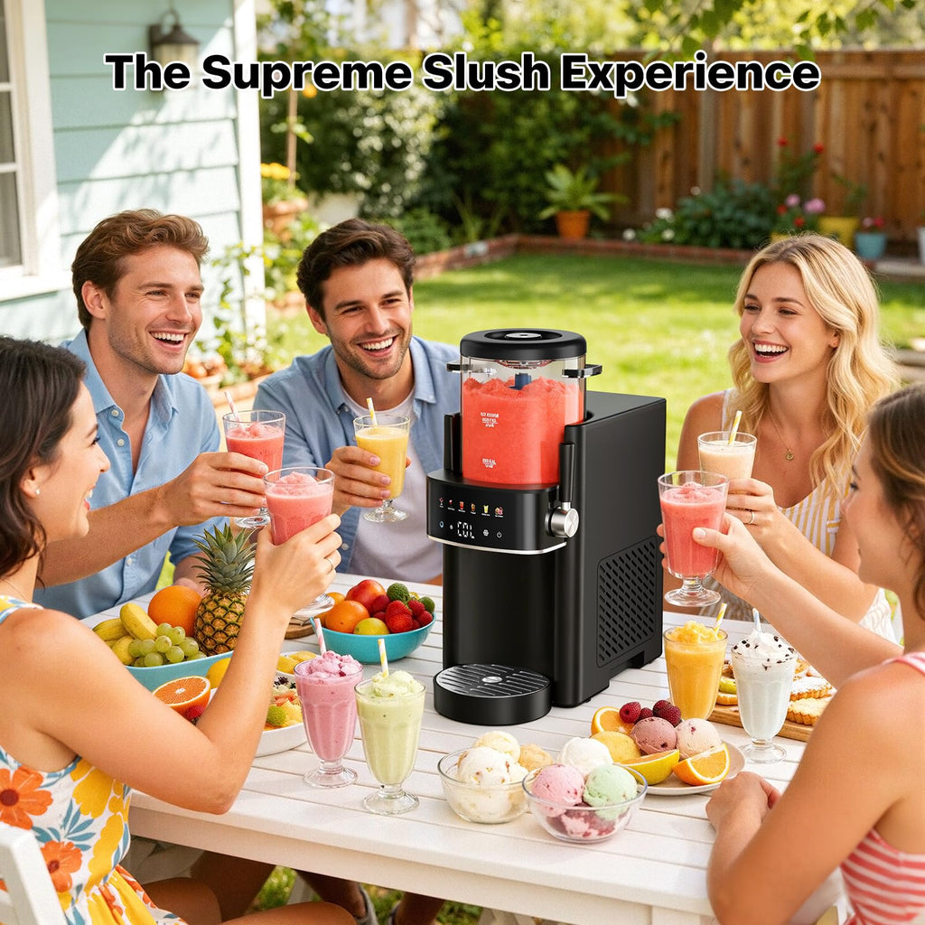 Ranvaira Slushie Machine for Home, Ice Cream Maker, 40OZ Capacity, Silver