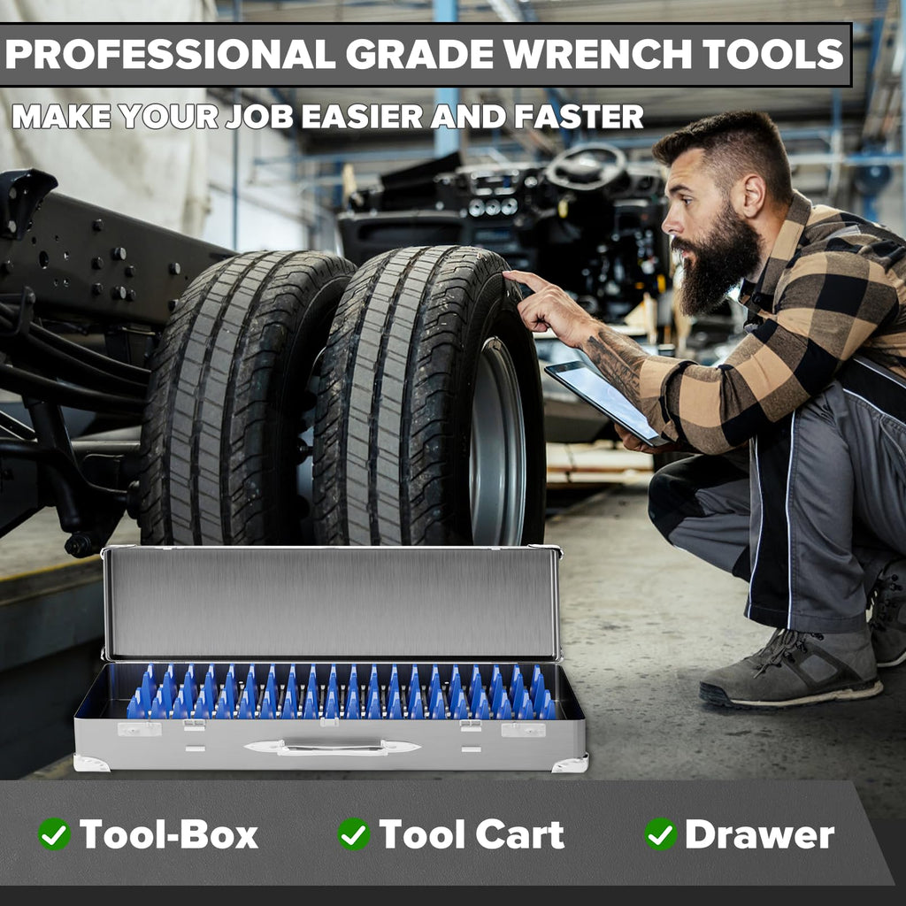 40PCS Modular Wrench Organizer Wrench Holder for Tool Drawer Storage
