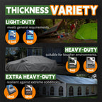 RAINDEWAY Tarps 6x10 Feet,12 Mil Sunshade Striped Tarp Waterproof,Multipurpose Poly Tarp Cover with Grommets and Reinforced Edges,Red/White Tarps