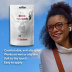 Setex Gecko Grip Nano 0.6mm Anti Slip Eyeglass Nose Pads, (15 Clear Pair), Smallest and Thinnest Available, USA Made, 2000 Innovative Microstructured Fibers per Pad, 0.6mm x 6mm x 11mm