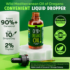 MAJU Oregano Oil Drops - Potent 90%+ Carvacrol (2 fl Oz) Wild Mediterranean Essential Oil of Oregano Liquid, Aceite de Oregano, Immune and Seasonal Support