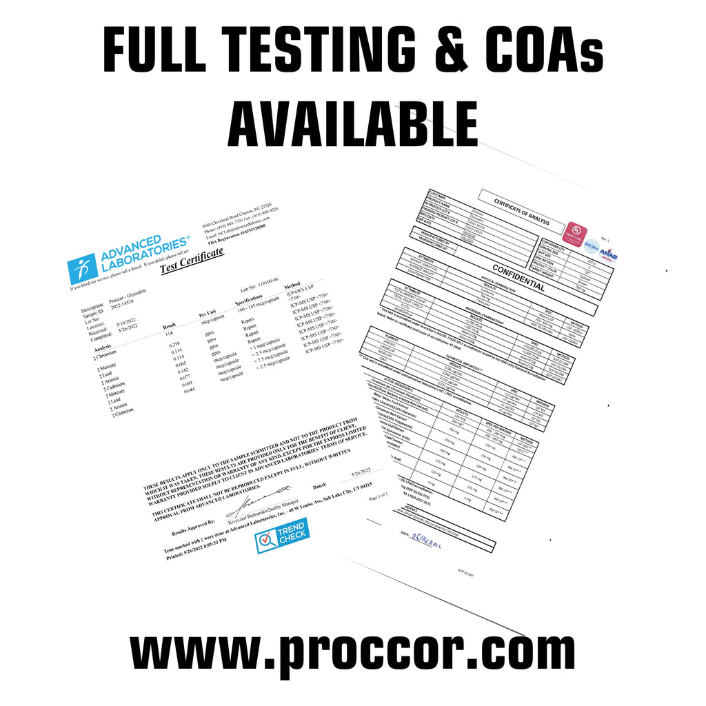 PROCCOR GLYCODRIN - GDA with Berberine, Cinnamon, Banaba, Bittermelon, Panax Ginseng, GS4 Plus and More; 120 V Capsules (60 Servings), Gelatin-Free