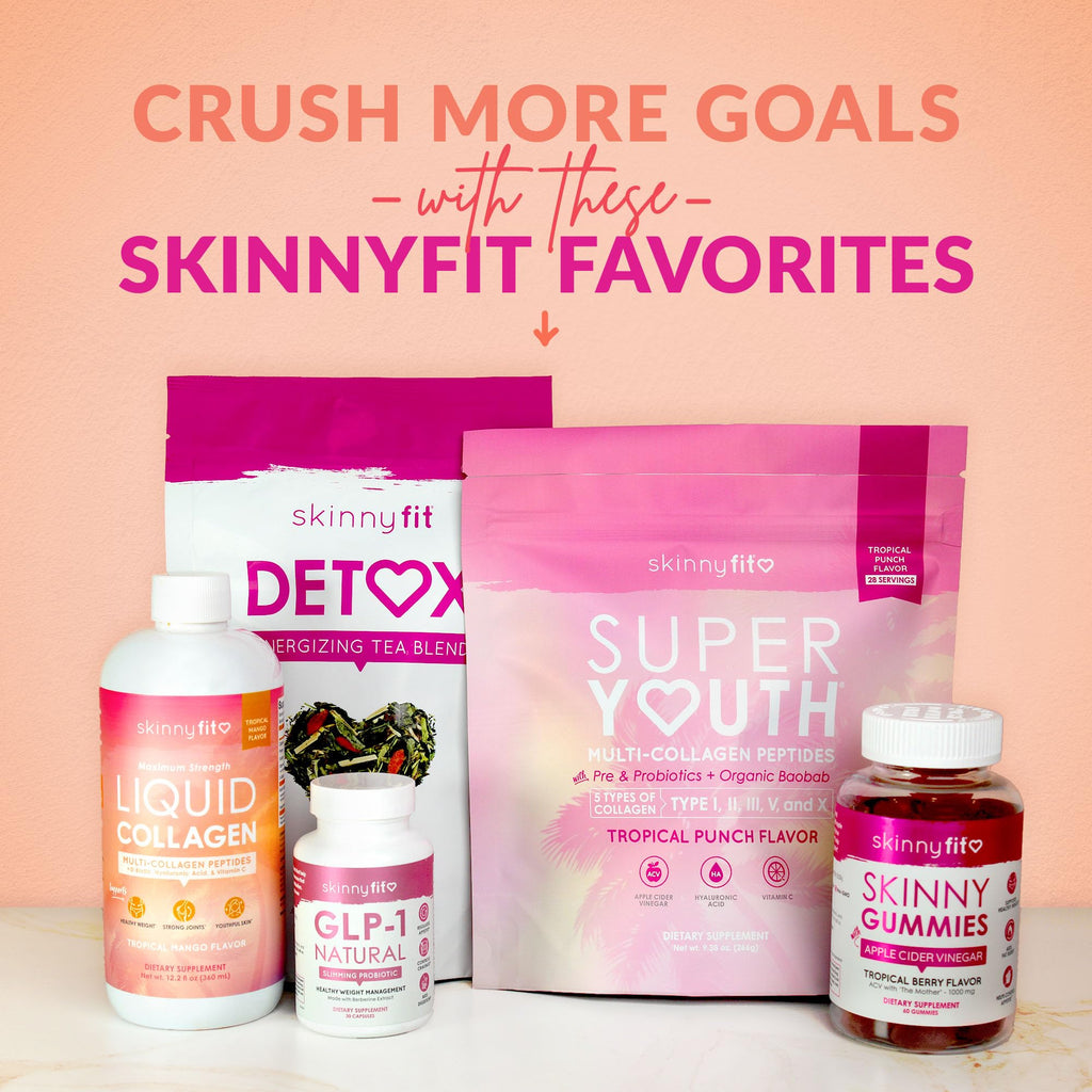 SkinnyFit - Super Youth Collagen for Women - Multi Collagen Peptides Powder - Probiotics, Fiber, Hyaluronic Acid - Non GMO, Gluten Free, Sugar Free - Beauty & Self Care - Unflavored (28 Servings)
