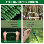 FEED GARDEN Garden Stakes 72 Inch 6ft 25 Pack, Sturdy Plant Metal Sticks Support, Plastic Coated Plant Stakes,Tomato Stakes, Beans,Trees