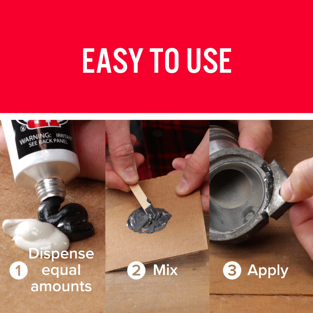 J-B Weld 8281 Professional Size Steel Reinforced Epoxy - Hardener and Steel Pack - 10 oz
