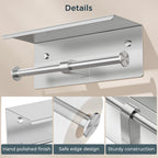 FORIOUS Toilet Paper Holder with Shelf, Commercial Toilet Paper Dispensers
