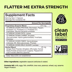 HUM Flatter Me Extra Strength Digestive Enzymes for Women, Men, Digestive Gut Bloating Supplement, Ginger, Peppermint Leaf, Fast Acting Anti Bloat Pills Multi Enzyme for Debloating, 60 Capsules