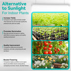 JESLED 4FT Grow Lights, 5000K Full Spectrum Sunlight White, V-Shaped Beam