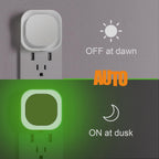 YUNLEX 2 Pack Green Night Light, Dimmable Soft Glow & Indirect Reflection, Auto Dusk to Dawn Sensor, Plug in Nighlight for Home Bar, Game Room, Holiday Decor, Hallway, Bathroom, Toliet