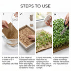 10" x 236" Organic Microgreens Growing Mat, Natural Jute Fiber Grow mats, Organic Hydroponic Pads, Breathable Grass Seed mat for Germination Trays, Wheatgrass Sprouts Microgreen, Seed Starter