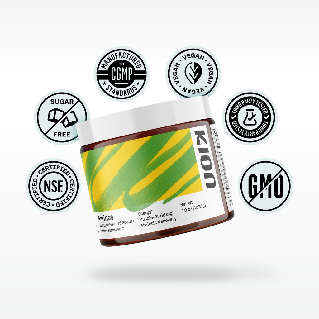 Kion Aminos Essential Amino Acids Powder - Amino Acid Nutritional Supplements, Aminos Powder, Essential Amino Energy No Caffeine, EAAs Amino Acids Powder, BCAA EAA - 30 Servings, Mango