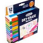 Crayola Take Note Dry Erase Markers for School (12ct) Teacher Classroom Supplies, Chisel Tip Whiteboard Markers, Must Haves