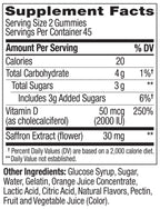 OLLY Hello Happy Gummy Worms, Mood Balance Support, Vitamin D, Saffron, Adult Chewable Supplement, Gluten Free, Tropical Zing - 90 Count