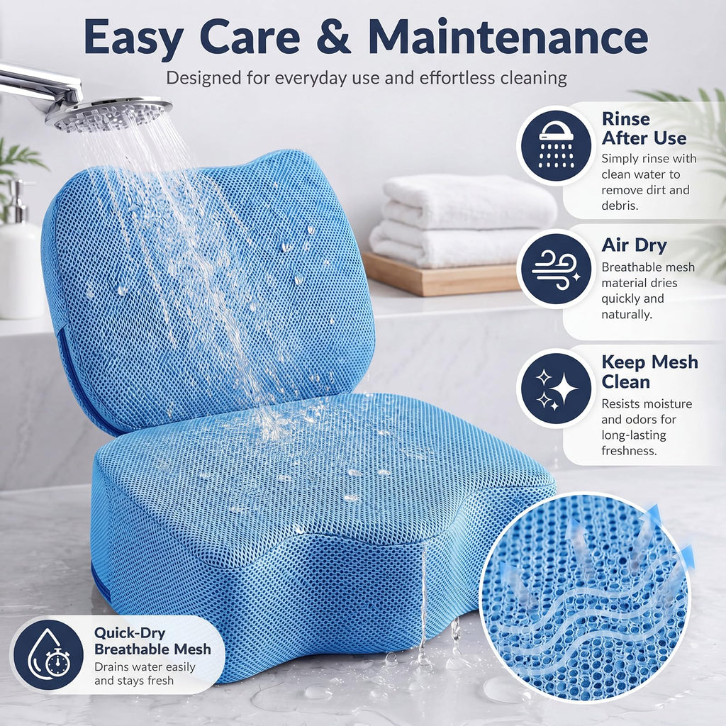 Yerliker 1 Pcs Foldable Hot Tub Booster Seat for Adults, Adjustable 2 Heights up to 6.3", Weighted Booster Seat 3D Air Mesh Hot Tub Accessories Quick Dry Micro Dot Non Slip for Spa Bathtub Pool