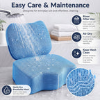 Yerliker 1 Pcs Foldable Hot Tub Booster Seat for Adults, Adjustable 2 Heights up to 6.3", Weighted Booster Seat 3D Air Mesh Hot Tub Accessories Quick Dry Micro Dot Non Slip for Spa Bathtub Pool