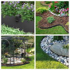 Anleolife 60ft Flexible Plastic Landscape Edging Coil with 18 Stakes