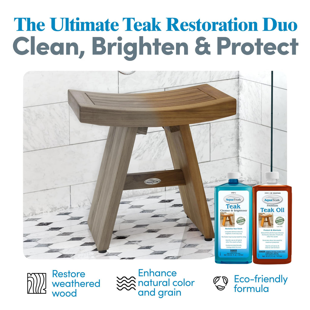 AquaTeak Care Kit: Premium Teak Oil & Teak Cleaner & Brightener