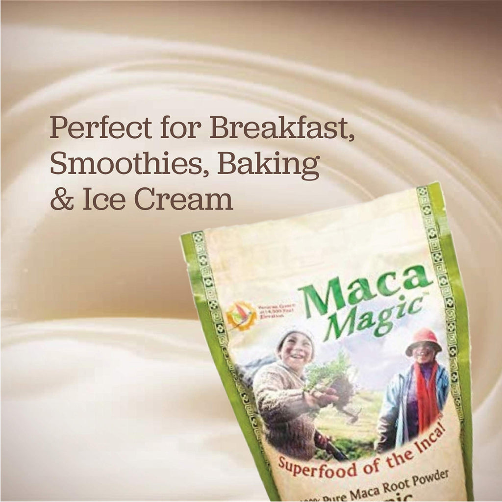 Maca Magic: 100% Organic Raw Powder (2.2 lbs) - Peruvian Premium Grade Superfood - Certified Organic - Vegan - Gluten Free- Perfect for Breakfast, Smoothies, Baking & Ice Cream