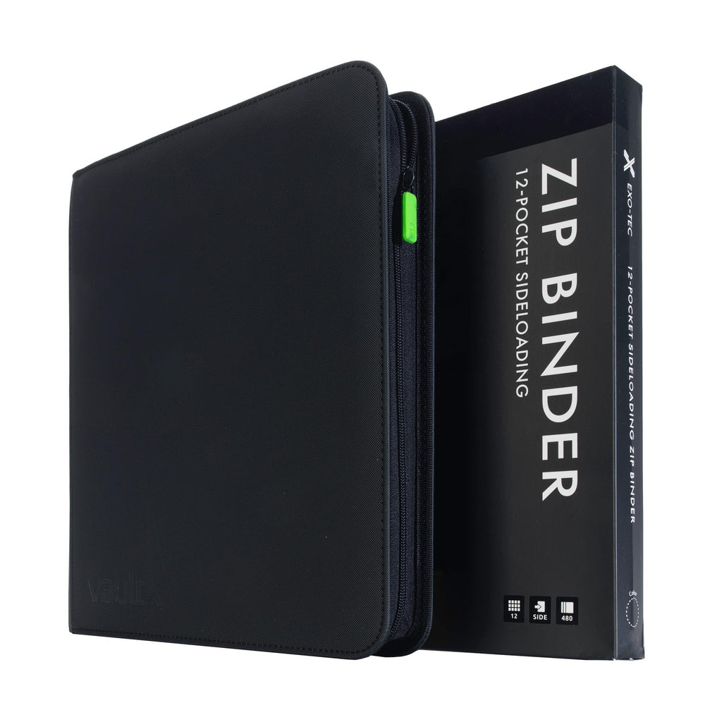 Vault X 12 Pocket Zip Trading Card Binder 480 Cards Exo-Tec (Black)