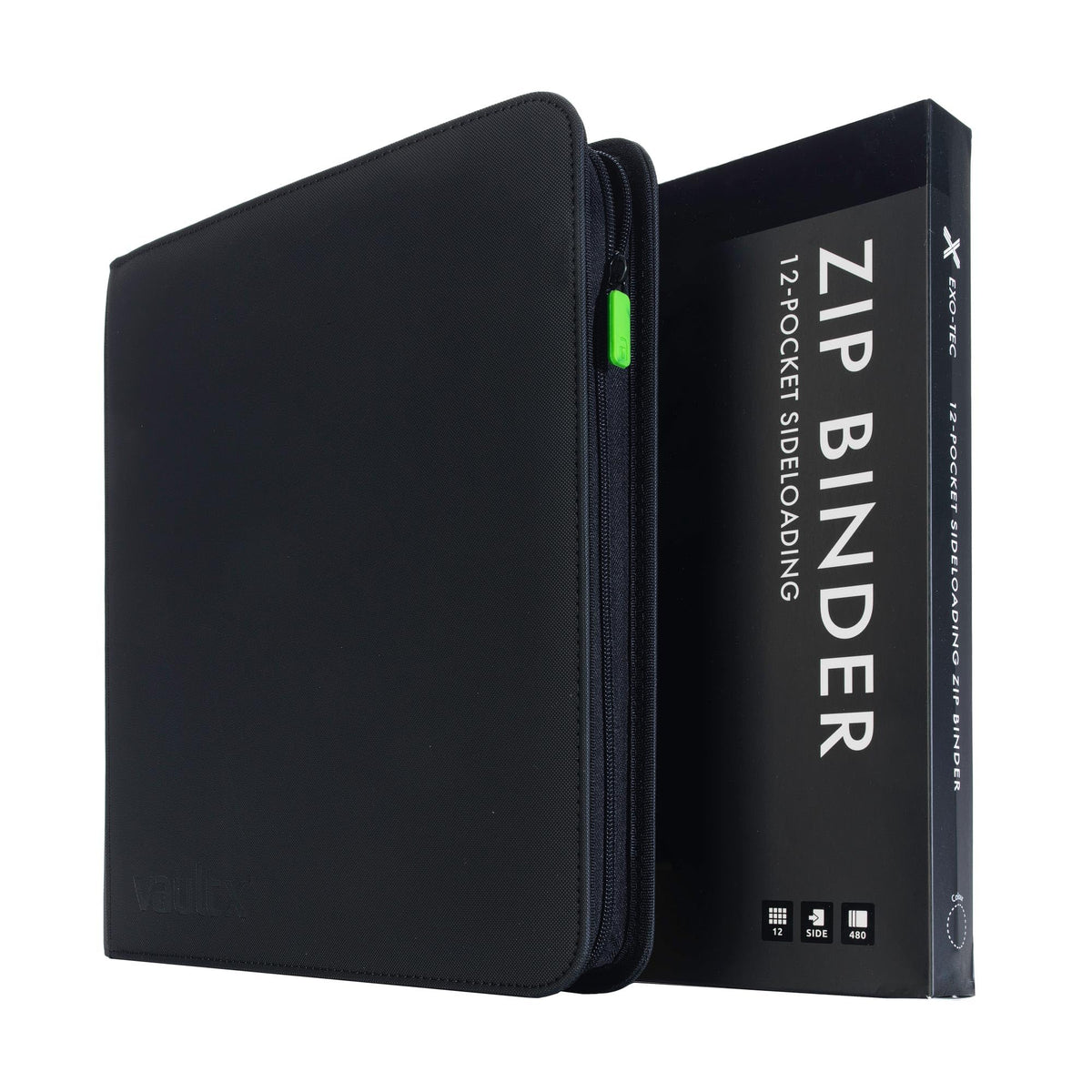 Vault X 12 Pocket Zip Trading Card Binder 480 Cards Exo-Tec (Black)