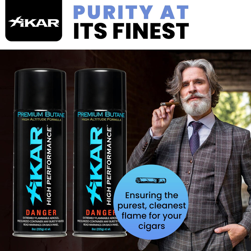 XIKAR PUROFINE Premium Butane Fuel Refill (400ml) 0 Impurities - Ultra Refined, Food Grade, Culinary Butane Refill for Torch & Lighter - Jet Flame Lighter Fuel & Kitchen Torch Refills (4 Pack/8oz)