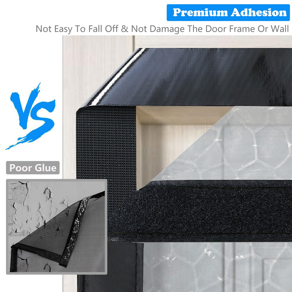 RELIANCER Magnetic Thermal Insulated Door Curtain,Waterproof EVA Door Cover,Fit Doors Size Up to 38"x82",Temperature Protection Insulated Doorway Curtain Partition,Patio Self-Closing Doors Net Screen