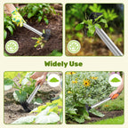 2 in 1 Manual Weeding Rake and Garden Hoe for Yard Lawn Patio Garden