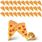 Tondiamo 48 Pcs Pizza Pin Bulk Food Slice of Pepperoni Heart Enamel Lapel Brooch Pizza Lover Bulletin Board Decorations Pin Gift for Summer Party Accessories