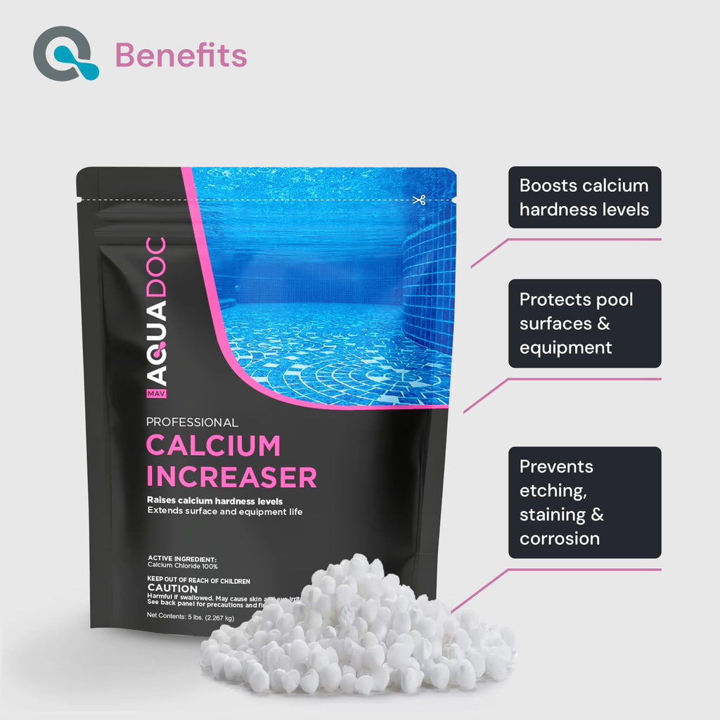 MAV AquaDoc Pool Calcium Hardness Increaser - 5lb - Fast-Dissolving Calcium Chloride for Swimming Pools - Made in the USA