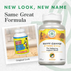 NATURAL BALANCE Happy Camper Stress Chill - Balancing Support Herbal Supplements - Mood Support Supplement for Adults w/ L-Theanine, Rhodiola Rosea, B Vitamins and Selenium - 30 Servings, 120 VegCaps
