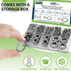 Vifmy Star Washers External Tooth Lock Washers Assortment (M2.5-M12) 500Pcs