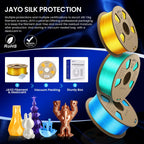 JAYO Silk PLA Filament 1.75mm Orange 1.1kg, Metal-Like Shiny PLA, Smooth Silky Finish, Easy to Print, Accuracy +/- 0.02mm, Fits for Most FDM 3D Printers