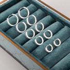 Small Silver Hoop Earrings for Women- Huggie Hoops Cartilage Earring Set