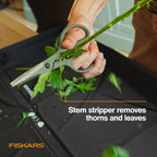 Fiskars 6" Plant Shaping Shears & Holder, Precision Indoor Gardening Snips