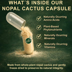Natural Home Cures Nopal Cactus Capsules - Freeze Dried Prickly Pear Extract - Fiber Supplement for Metabolic Health Support - Rich in Betalains & Nitrates - Non-GMO - 120 Veggie Caps (1 Bottle)