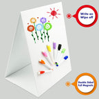 Magnetic Tabletop Desktop Easel &Whiteboard with Bonus 8X Dry Erase Markers. Double Sided and Self-Standing (16” X 12.5”)