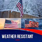 American Flag Made in USA | American Flags for Outside 3X5 | Premium US Flag 3X5 Heavy Duty Outdoor with Embroidered Stars and Sewn Stripes.FMAA Certified